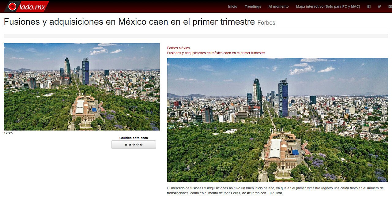 Fusiones y adquisiciones en Mxico caen en el primer trimestre